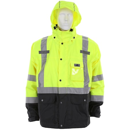 Mcr Safety Garments, Vortex, 3-in-1 Jacket, Lime, Class 3 XL VT238JHXL